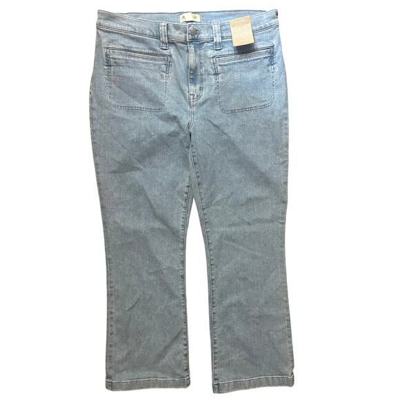 NWT Madewell Tall Kick Out Crop Jeans Penman Wash Size 33T - Picture 4 of 9